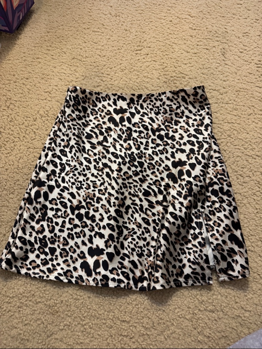 Princess Polly Leopard Print A-Line Skirt - White, Black & Brown